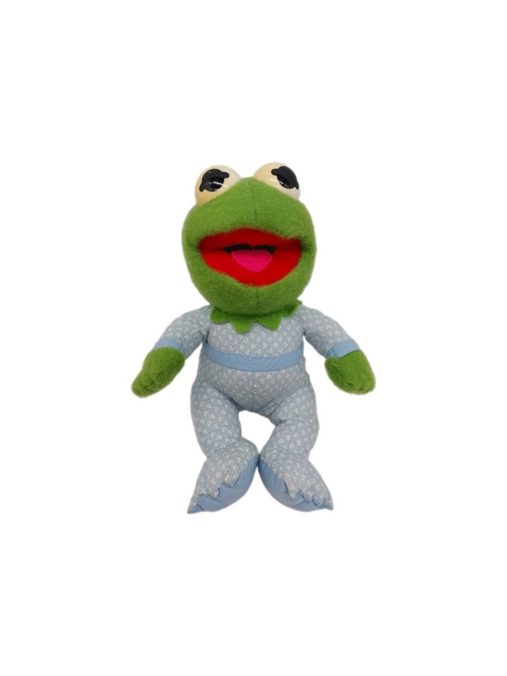 Baby Kermit The Frog Muppet Babies Hasbro Softies" Plush 1985 READ 8"